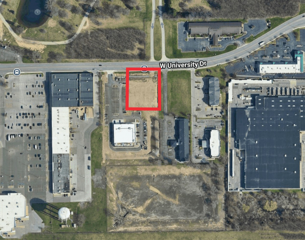 VL on University Dr. in Mishawaka in front of Range USA